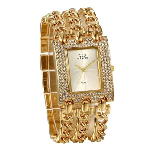 Goldene luxusarmbanduhr - goldene,